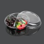 Round Covered 18.5*18.5*5.5cm Plastic Food Tray Packaging