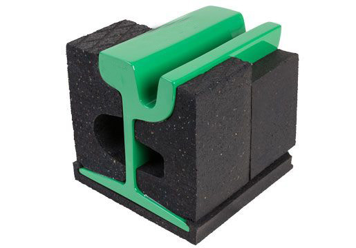 Black Grooved Rubber Pads Customized Rubber Pads For Railway Tracks