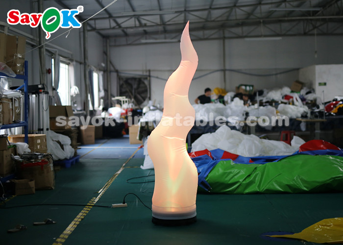 2M High Inflatable Ivory Tusk With 16 Colors Changing Light For Party Decoration