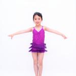 3 Layer Latin Dance Costumes Biketard V - Neck Bodice Flying Fringe Skirt