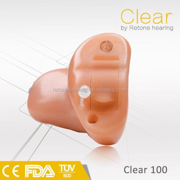 Beige Invisible Hearing Aids For Pensioners CE Mini Rechargeable Digital Hearing