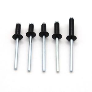 Wholesale Aluminium Steel Pop Rivets with Open End Black Head ISO Standard 3/3.2/4/4.8/5/6 from china suppliers
