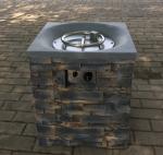 Brazier Outdoor Garden Propane Gas Fire Pit Slate Rock Liquefied Petroleum