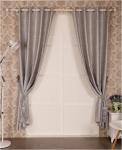 Embossed Black Out Window Curtain with Flocking