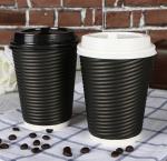 Double Pe Coated Take Away Coffee Cups Paper Ripple Wall Die - Cutting Handmake