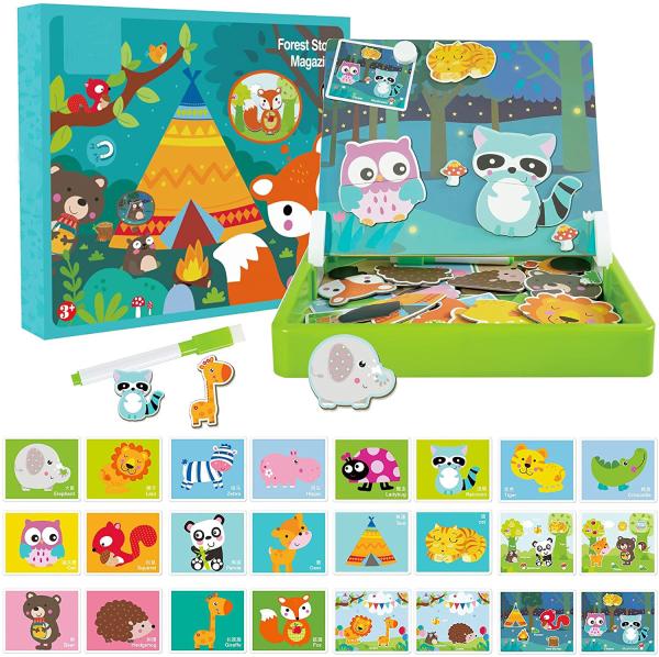 Forest Animal Jigsaw Puzzles Magnetic Puzzles For Preschooler For Kids Ages 4-8