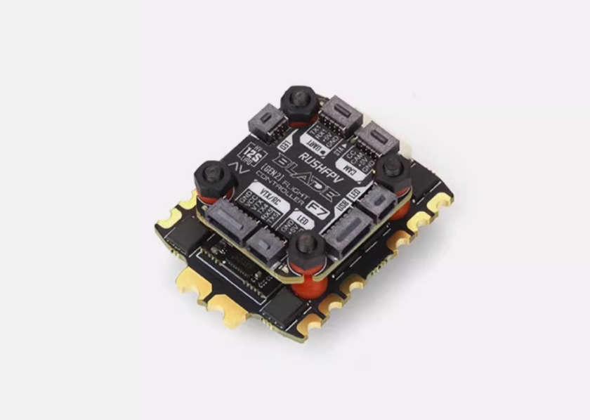 RUSHFPV RUSH BLADE F722 Mini Flight Controller Analog / Digital W/ AM32 4in1 60A ESC Stack 20x20mm for RC FPV Racing Drone