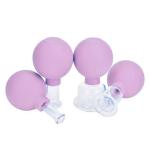 Violet 4pcs Cupping Cups For Face Eyes And Lips Silicone Cupping Therapy