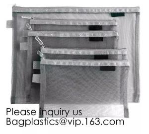 Wholesale lack Mesh Makeup Bag See Through Zipper Pouch Travel Cosmetic and Toiletries Organizer Bags Pack, bagease, bagplastics from china suppliers