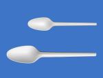 4.5" 4.7" Small Plastic Teaspoons , 100% Compostable Coffee Spoon