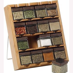 Wholesale Kitchen Bamboo Spice Rack Storage Organizer Detached Wall Mounted from china suppliers
