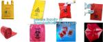 Biohazard Bag Linear Low Density, Red Isolation Infectious Waste Bag, Zip