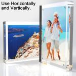 Nail Free Waterproof Double Acrylic Desktop Display Self Standing Magnetic Photo