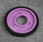 Customized Stenter Machine Parts Brush Wheel Purple Plastic Body Mixed Bristle