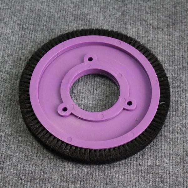 Customized Stenter Machine Parts Brush Wheel Purple Plastic Body Mixed Bristle