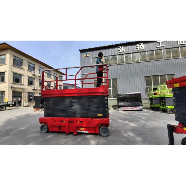 Folding high-altitude work platform, used for indoor construction and exterior wall work
