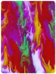 Fashion Red Blue Oil Painting Pattern Acrylic Sheet 1/8 inch For Decoration