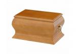 Wooden Box Cinerary Casket For Ashes Spray Clear Lacquer 40 * 25 * 15cm