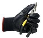 13 gauge polyester nylon liner smooth nitrile coated safety work gloves