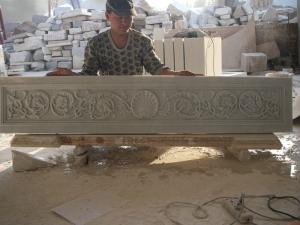 Wholesale white marble carved panel for indoor from china suppliers