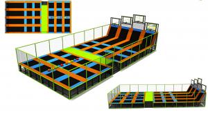 200M2 2017  Adults Indoor Bungee Trampoline Park Jumping Fitness Square Kids Cheap Sky Zone Indoor Trampoline Park