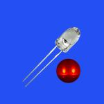 5mm 620nm - 630nm Red Color 25000mcd - 30000mcd 8deg Flangeless Bullet Head