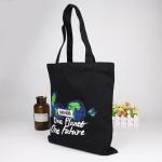 Black And White Reusable Shopping Bags Standard Size Tote Carry Canvas Cotton