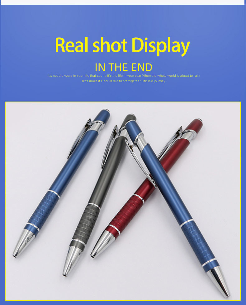 Touch Screen Metal Aluminum Ballpoint Pen 2 in 1 Maggi Pen Multiple Colors Logo Ball Pen
