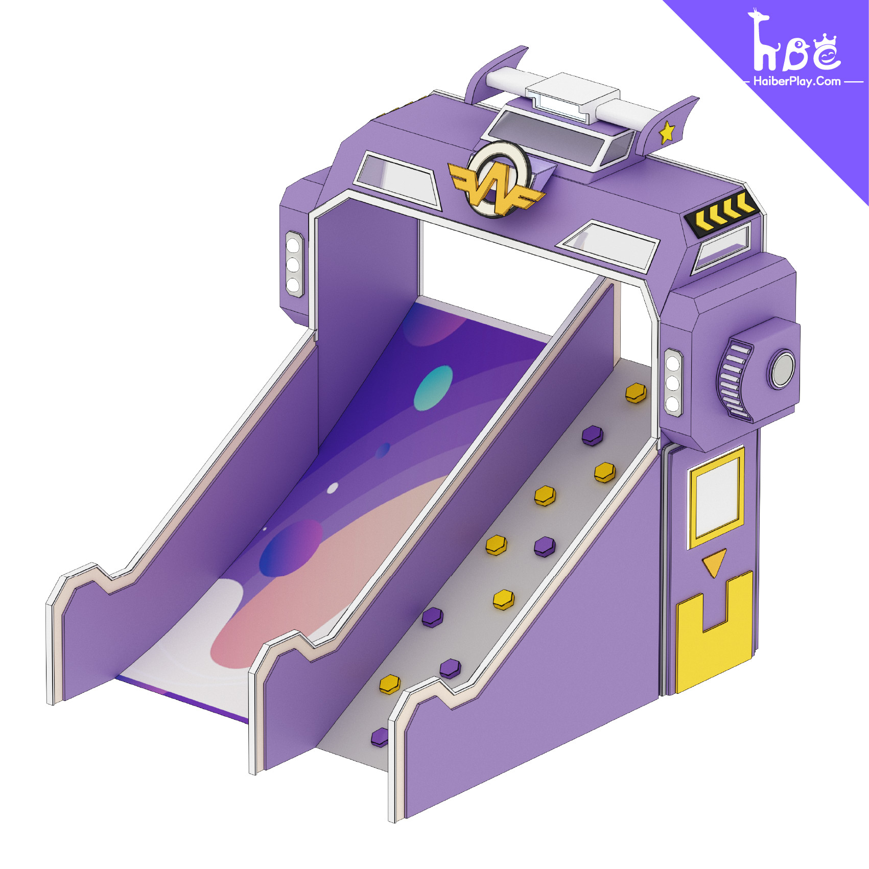 FDA-Grade HDPE Slide Durable Fiberglass Reinforced Design For Haiber Playground