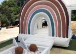 Home Baby Jumping Castle Inflatable Pastel Rainbow Boho Bounce House For Party