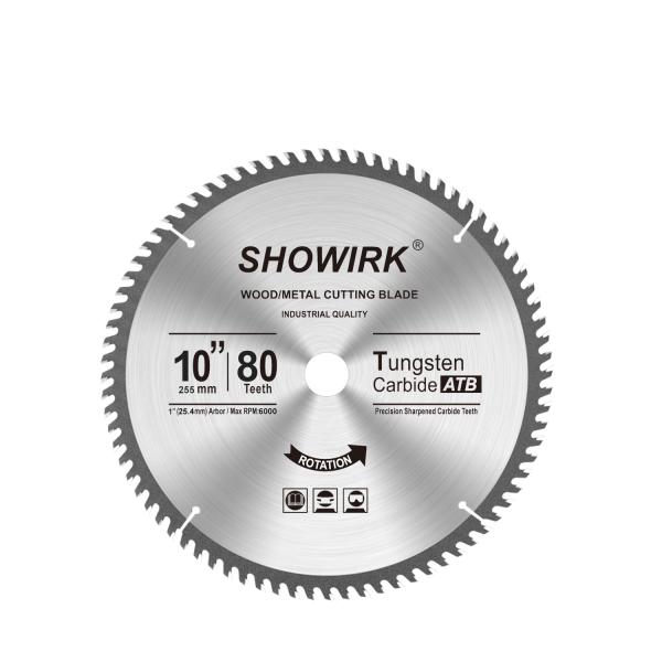 10" TCT Saw Blades,TCT Wood Cutting Blades,with 80 Teeth and 1" arbor for Wood
