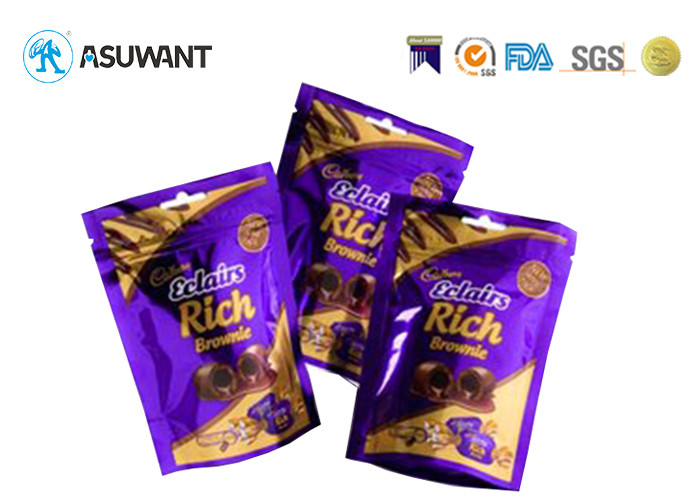 Biodegradable Food Packaging Stand Up Plastic Zipper Bag For Cookie Bags
