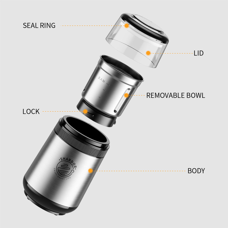 Corn Spice Coffee Bean Grinder Machine Removable Bowl Portable Electric Burr Grinder