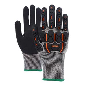 Wholesale 13 Gauge Heavy Duty Gardening Gloves Sandy Nitrile Coated TPR 4X43CP Impact Resistant Touchscreen Safety from china suppliers