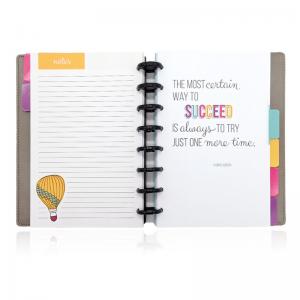 China Refillable Disc Bound Notebook , Diy Agenda Notebook With 100gsm Woodfree Paper on sale