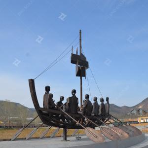 Wholesale Customized Large Casted Bronze Boat Statue For Outdoor Decoration from china suppliers