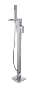 Wholesale Modern Floor Standing Bath Taps Brass Chrome / Brushed Gold Finish from china suppliers