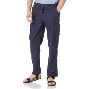 Wholesale Washable Drawstring Closure Pants 44% Linen 56% Cotton Cropped Cargo Trousers Mens from china suppliers