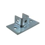 Steel Square Post Base Connector 6x6 4x4 Carbon Steel Q235 8 Hole Double Stud