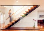 Prima Prefabricated Modern Straight Staircase Single Beam Tempered Glass Railing