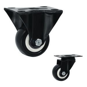 Wholesale PU Wheel Soft 1.5&quot; Rigid Plate Light Duty Castors For Shelves from china suppliers