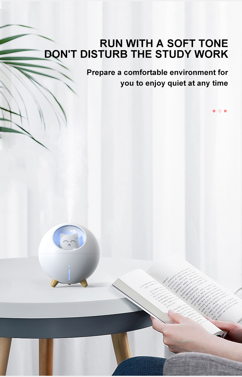 Homefish OEM Hava Nemlendirici 220ml Water Tank Capacity Luftbefeuchter Colorful Night Light Mini Umidificador Humidifier
