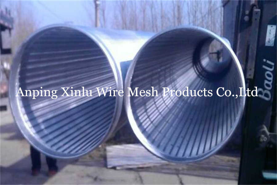 14" V Wire Wrap Water Well Sand Spiral Screen Tube For Heat Pump