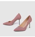 Leather Insoles 85mm High Heel Dress Shoes Thin Heeled For Party Wedding