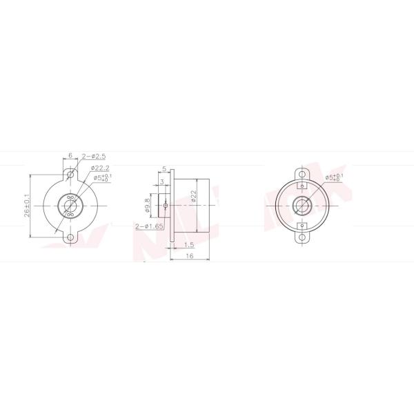 Through Bore Capsule Slip Rings 2 Circuits 1A High Reliability