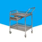 Metal / Electrolytic Plate Hospital Trolley Durable For Surgical Instrument