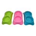 Elevated Cute Pet Bowls Double Travel Dog Cat Drinking Outdoor Indoor Self