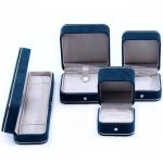 Velvet Material Jewelry Boxes for Hanhong 2023 Custom Logo Blue Bracelet
