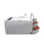 Two Person Jacuzzi Whirlpool Freestanding Bathtub With Jets Step Adult