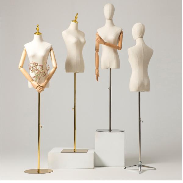 Fashion Female Display Mannequins Cheap Cheap Foam Tailor Torso Half Body Mannequin with Base Women Style Stand Material Adults